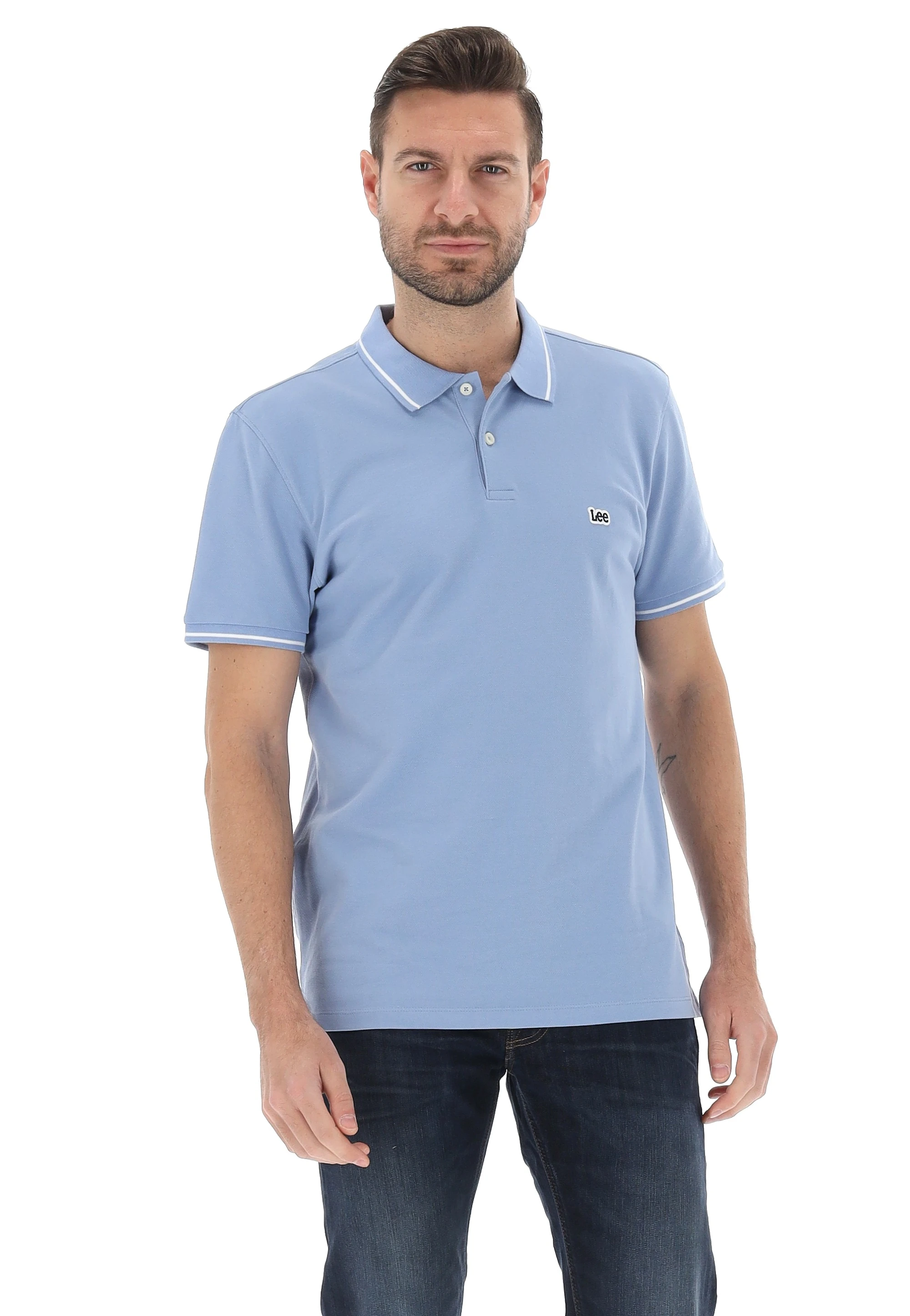 Polo piquet con profili a contrasto Lee uomo